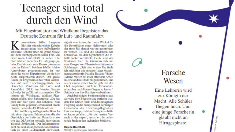 „Teenager sind total durch den Wind“ – Helene Roemheld (ehemals 11a) veröffentlicht in der FAZ