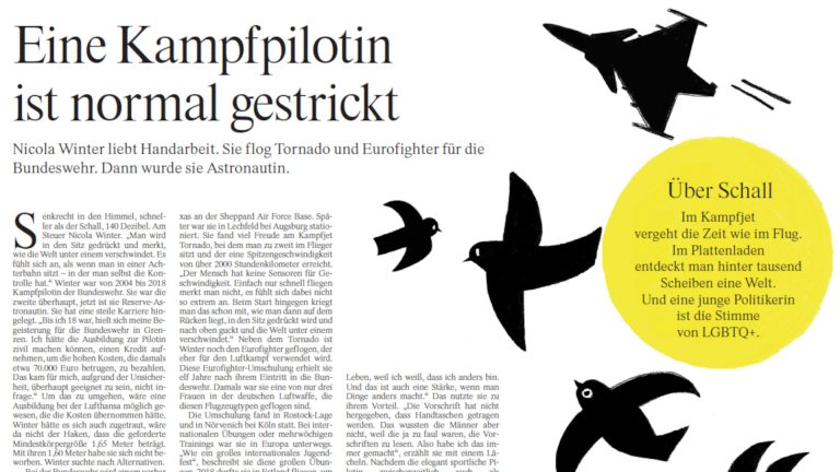 „Eine Kampfpilotin ist normal gestrickt“ – Gianice Güth (Jg. 11) veröffentlicht in der FAZ